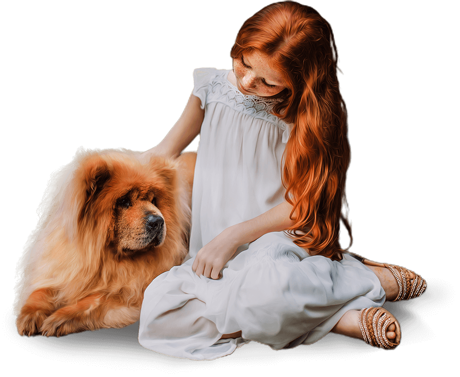 Girl With Dog 1